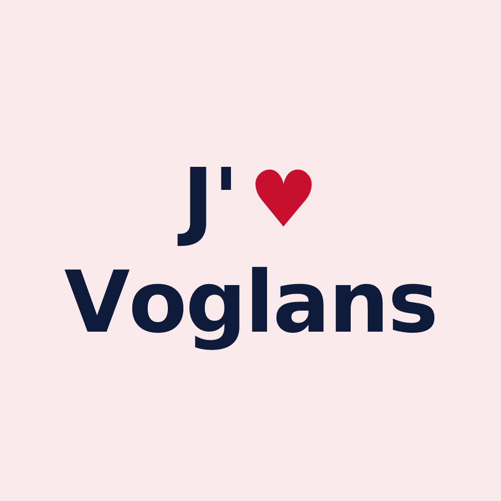 Magnet personnalisé Voglans — design J'aime Voglans