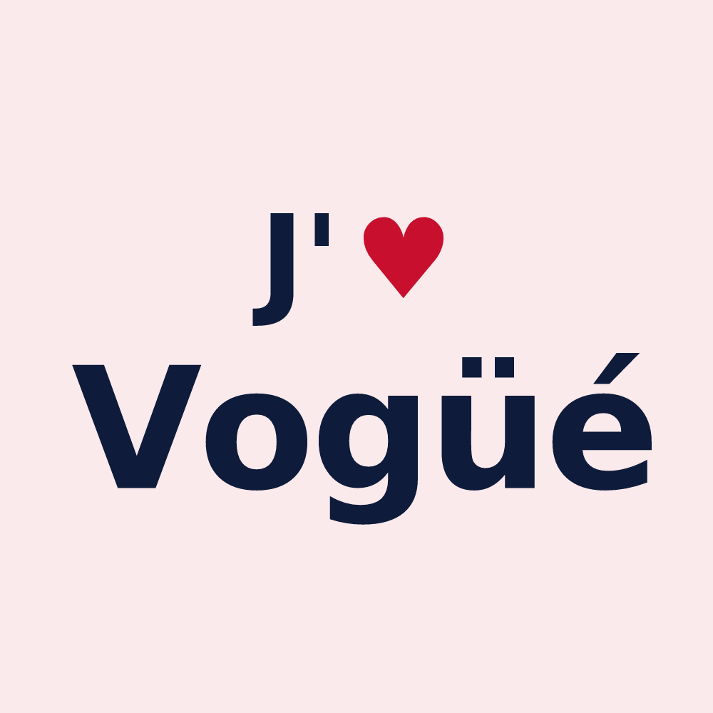 Magnet personnalisé Vogüé — design « J'aime Vogüé » imprimé sur le magnet