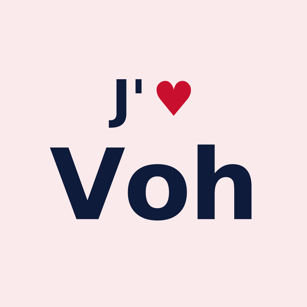 Magnet personnalisé Voh — design J'aime Voh