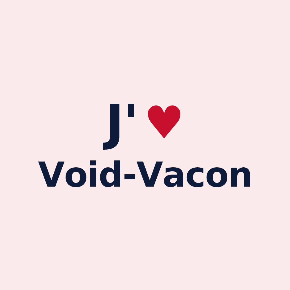 Magnet personnalisé Void-Vacon — design J'aime Void-Vacon