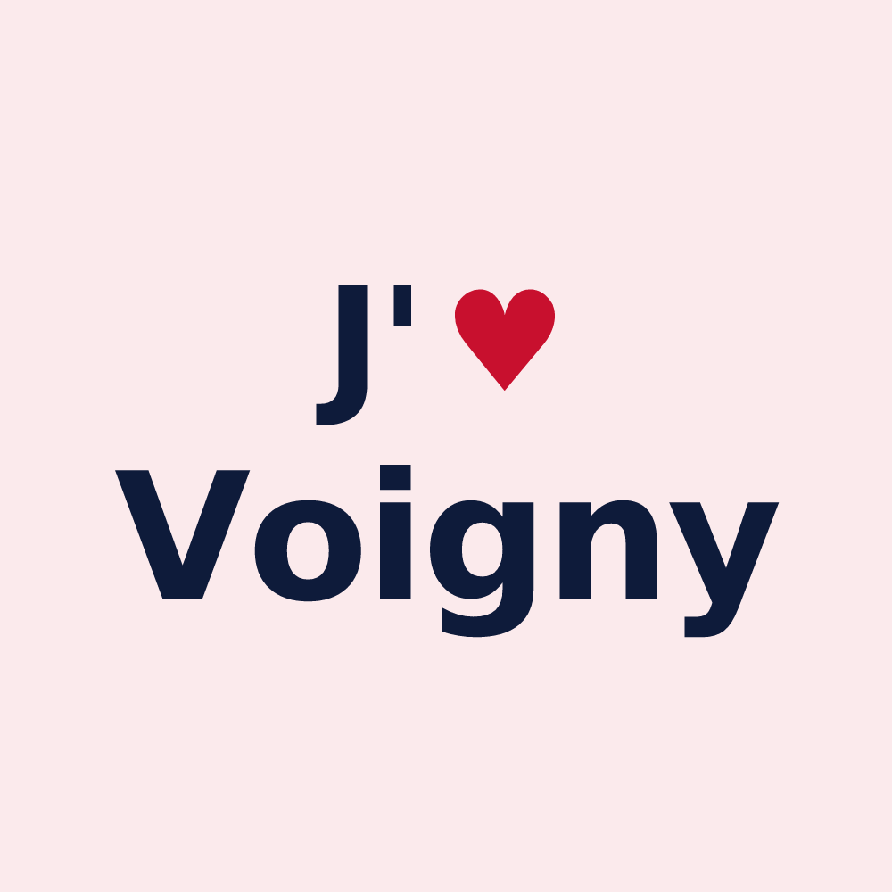 Magnet personnalisé Voigny — design J'aime Voigny