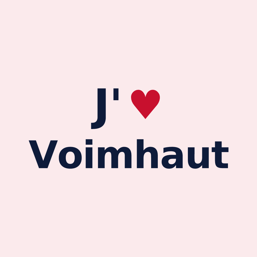 Magnet personnalisé Voimhaut — design J'aime Voimhaut