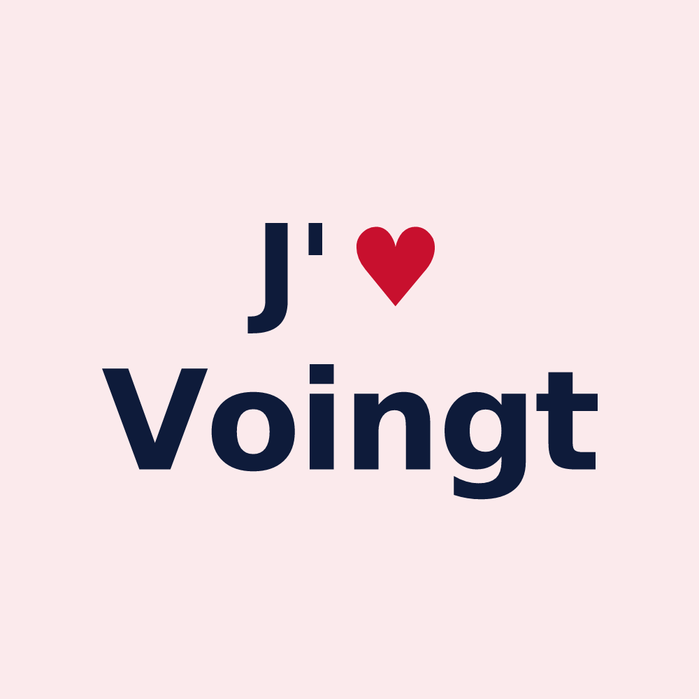 Magnet personnalisé Voingt — design J'aime Voingt