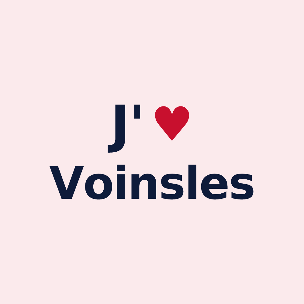 Magnet personnalisé Voinsles — design J'aime Voinsles