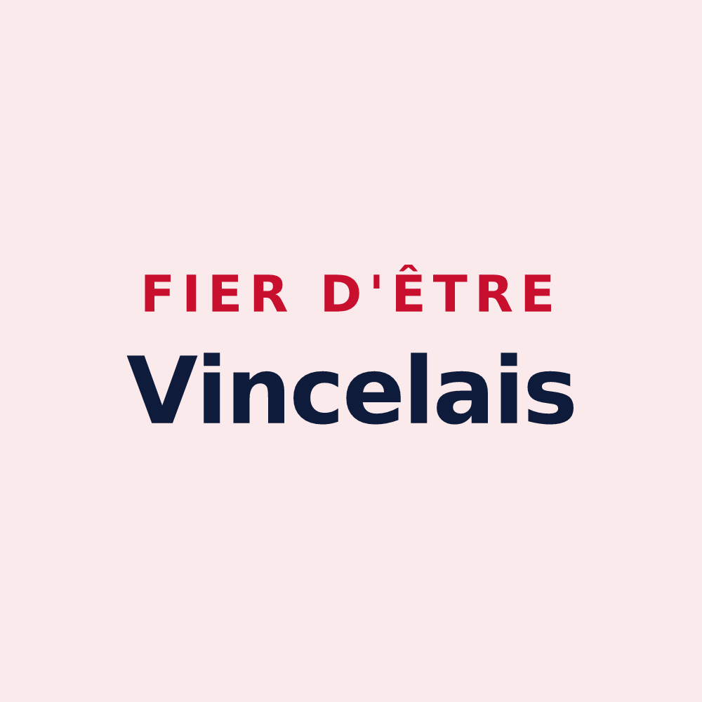 Magnet « Fier d'être Vincelais » — design pour Voinsles
