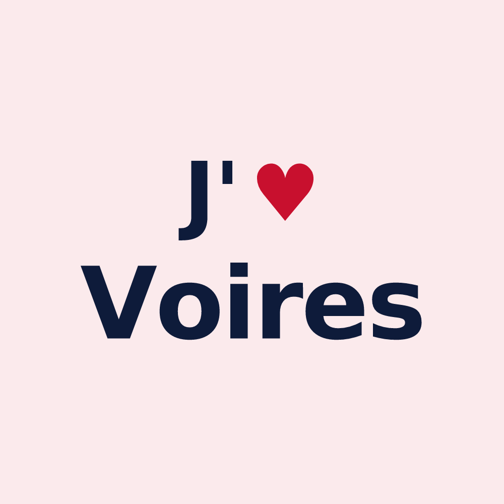 Magnet personnalisé Voires — design J'aime Voires