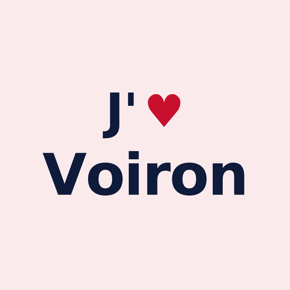 Magnet personnalisé Voiron — design J'aime Voiron