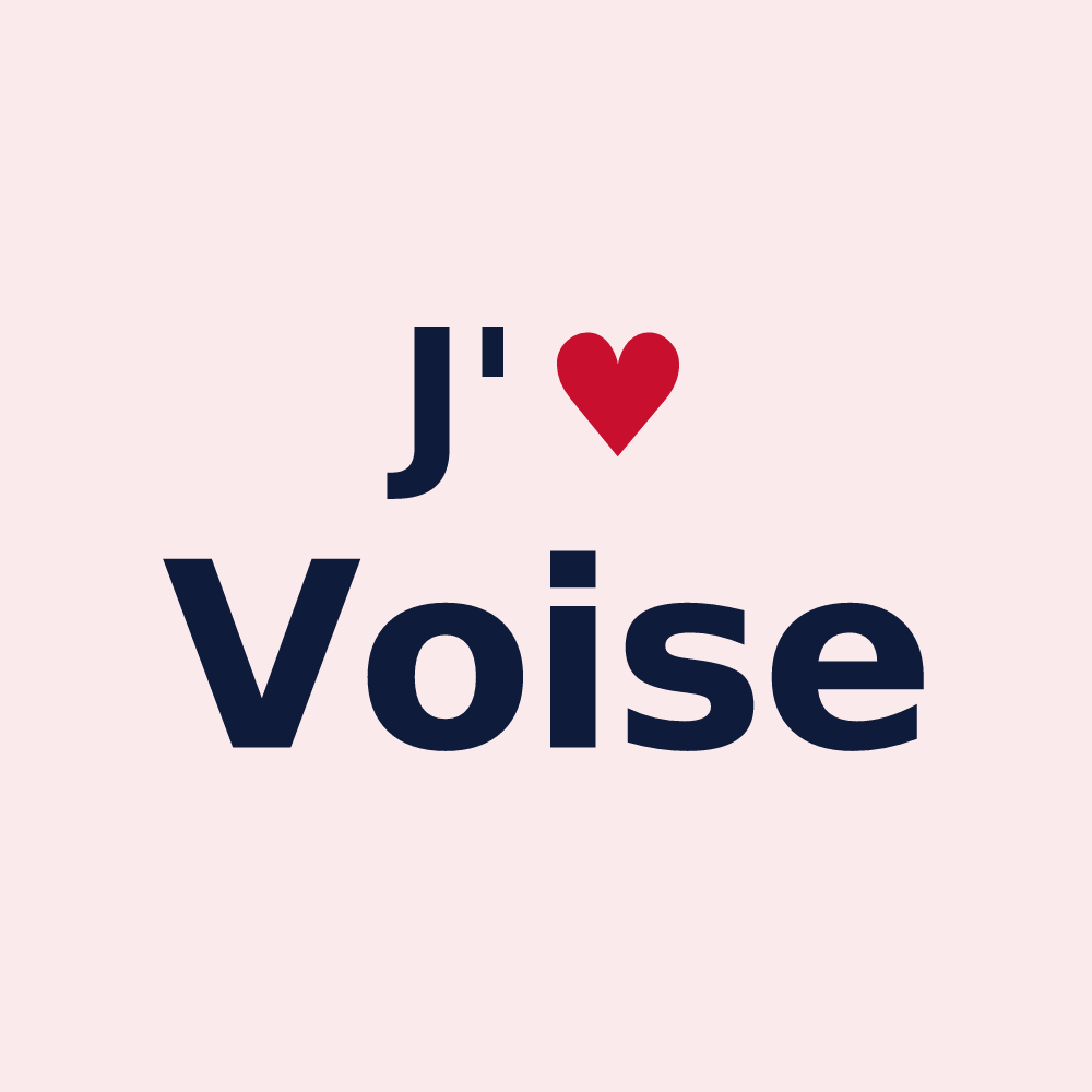 Magnet personnalisé Voise — design J'aime Voise