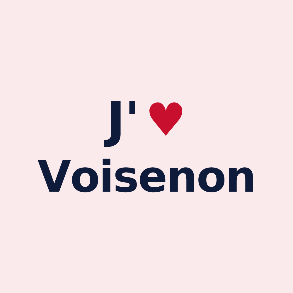 Magnet personnalisé Voisenon — design J'aime Voisenon