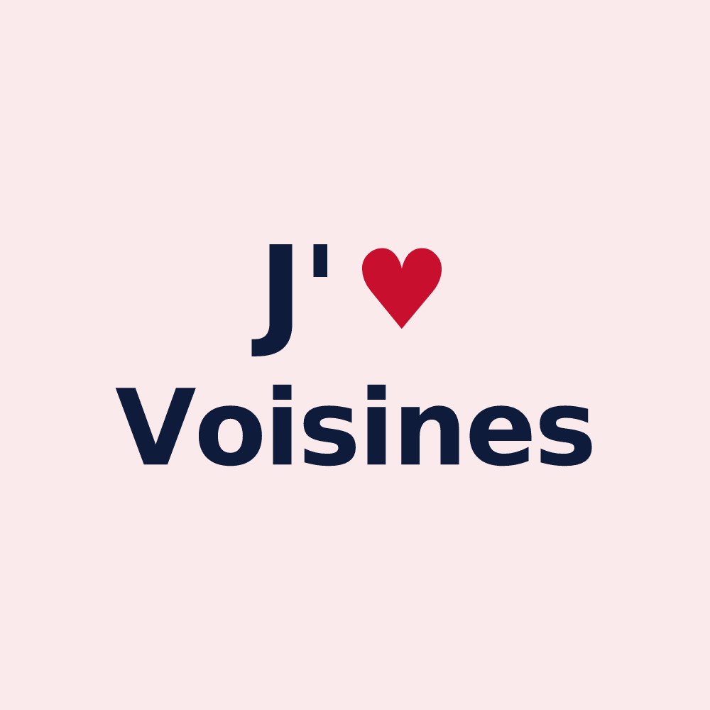 Magnet personnalisé Voisines — design J'aime Voisines