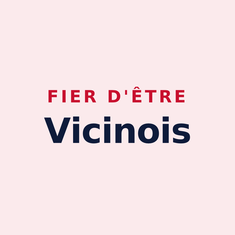 Magnet « Fier d'être Vicinois » — design pour Voisins-le-Bretonneux