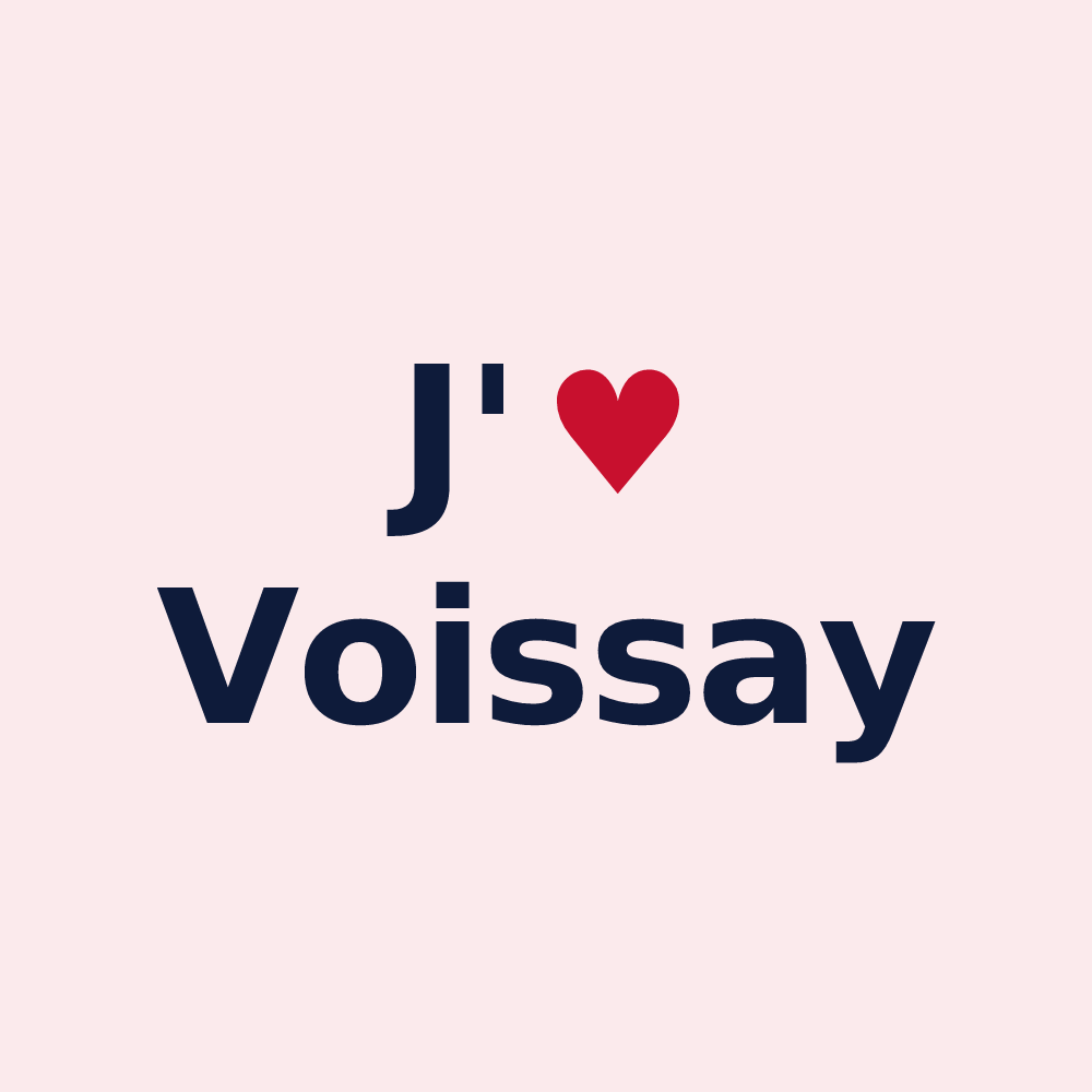 Magnet personnalisé Voissay — design J'aime Voissay