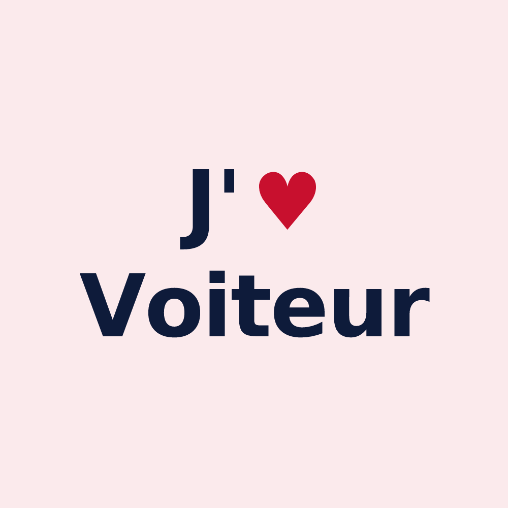 Magnet personnalisé Voiteur — design J'aime Voiteur