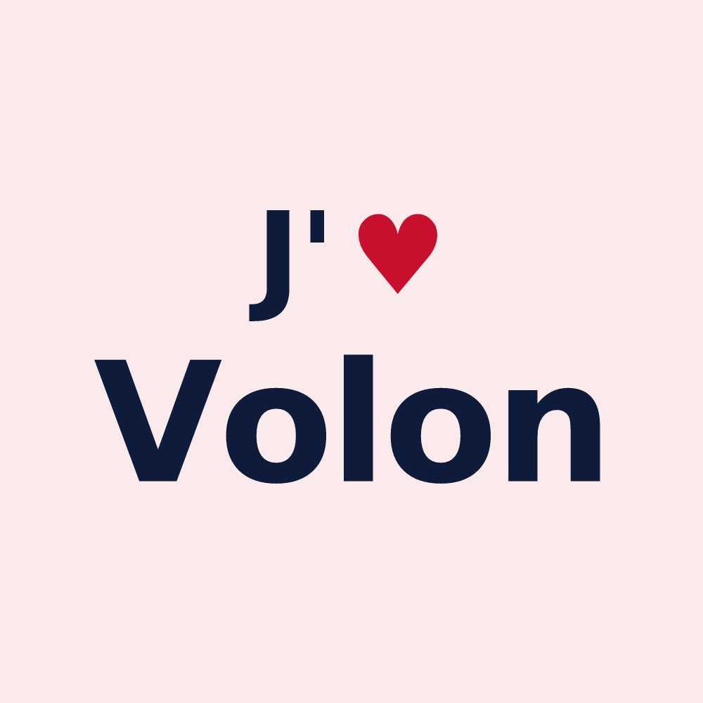 Magnet personnalisé Volon — design J'aime Volon
