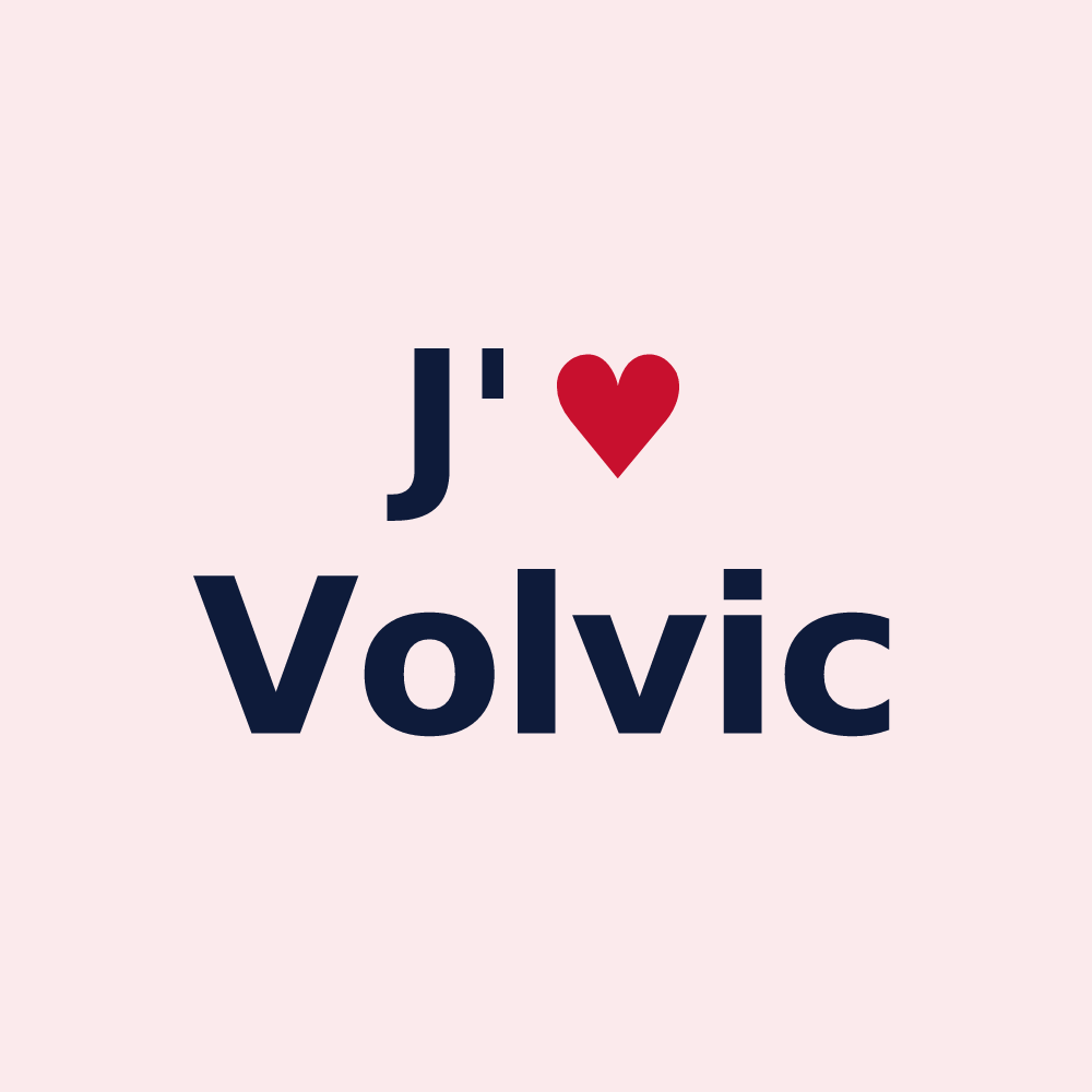 Magnet personnalisé Volvic — design J'aime Volvic
