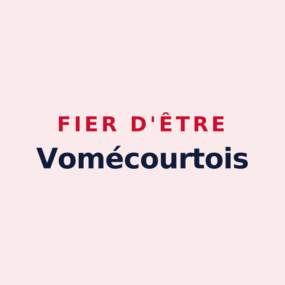 Magnet « Fier d'être Vomécourtois » — design pour Vomécourt-sur-Madon