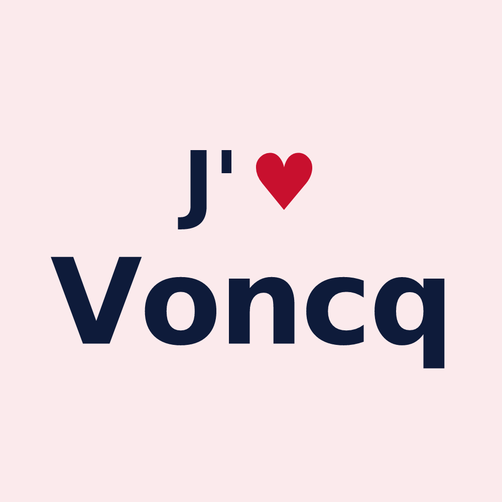 Magnet personnalisé Voncq — design J'aime Voncq