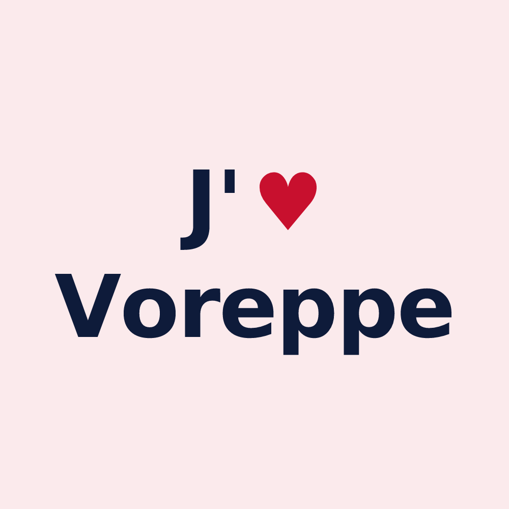 Magnet personnalisé Voreppe — design J'aime Voreppe