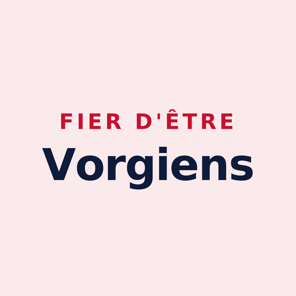 Magnet « Fier d'être Vorgiens » — design pour Vorges-les-Pins