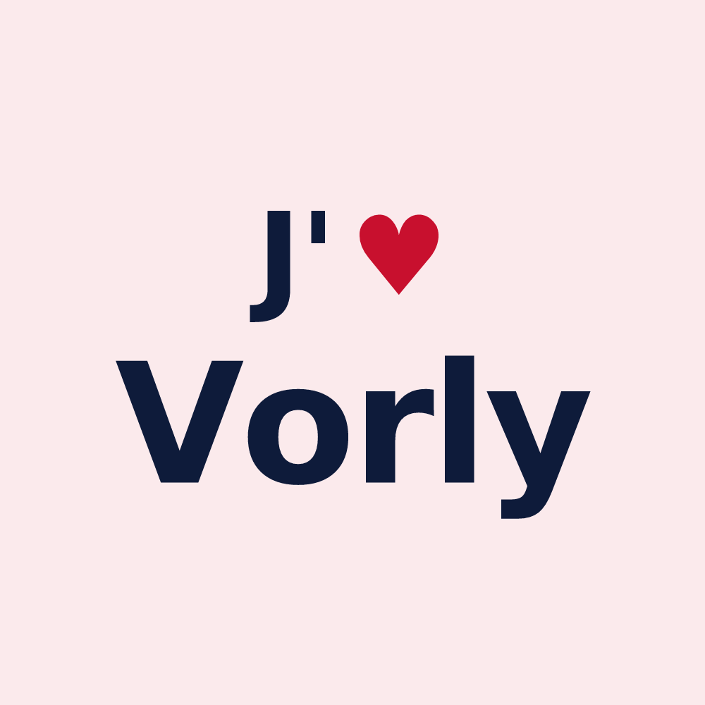 Magnet personnalisé Vorly — design J'aime Vorly