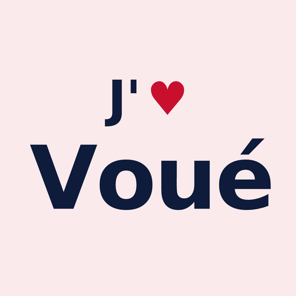 Magnet personnalisé Voué — design J'aime Voué