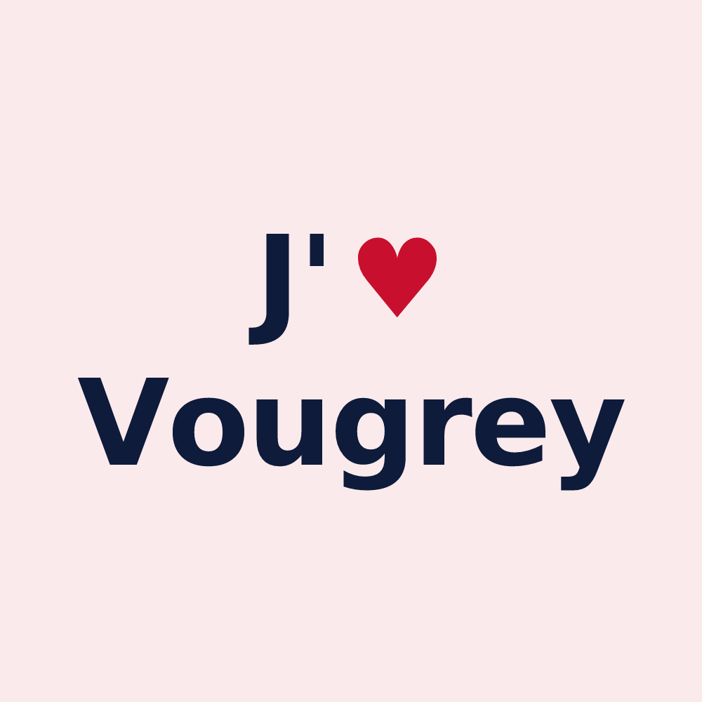 Magnet personnalisé Vougrey — design J'aime Vougrey
