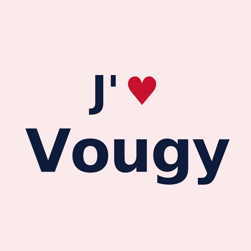 Magnet personnalisé Vougy — design J'aime Vougy