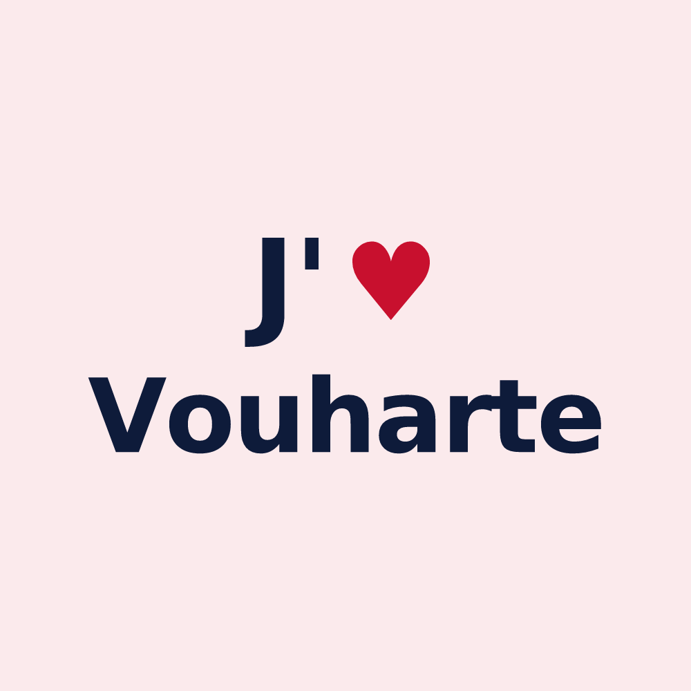 Magnet personnalisé Vouharte — design J'aime Vouharte