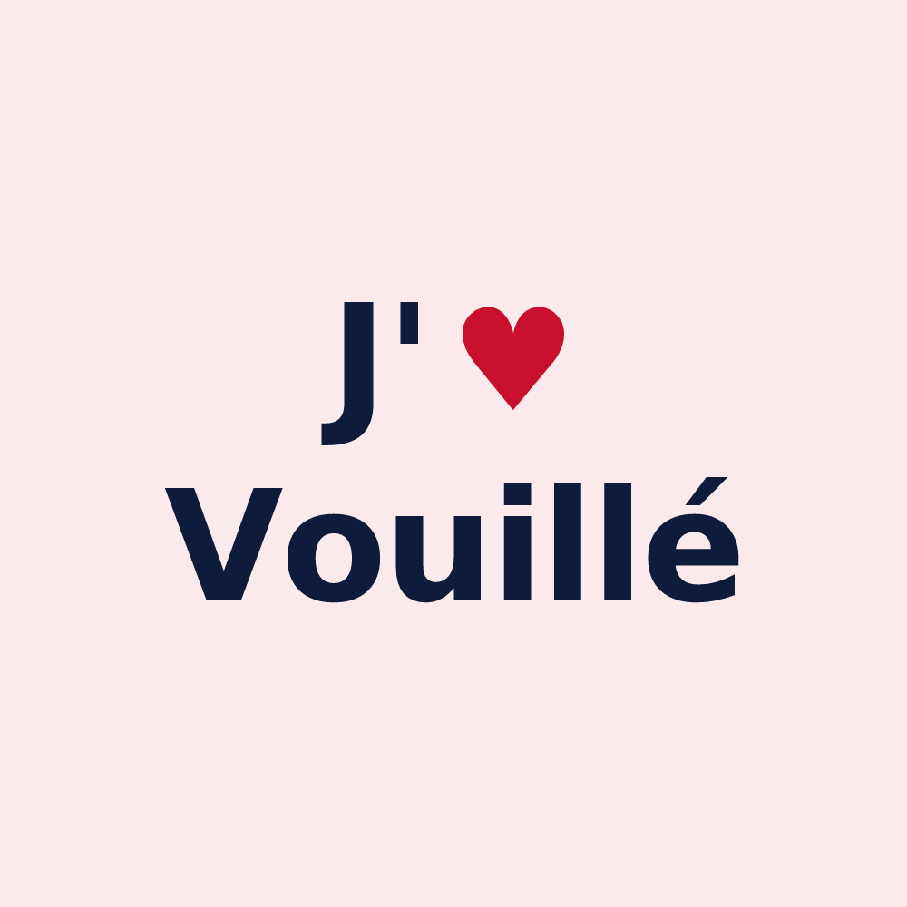Magnet personnalisé Vouillé — design J'aime Vouillé