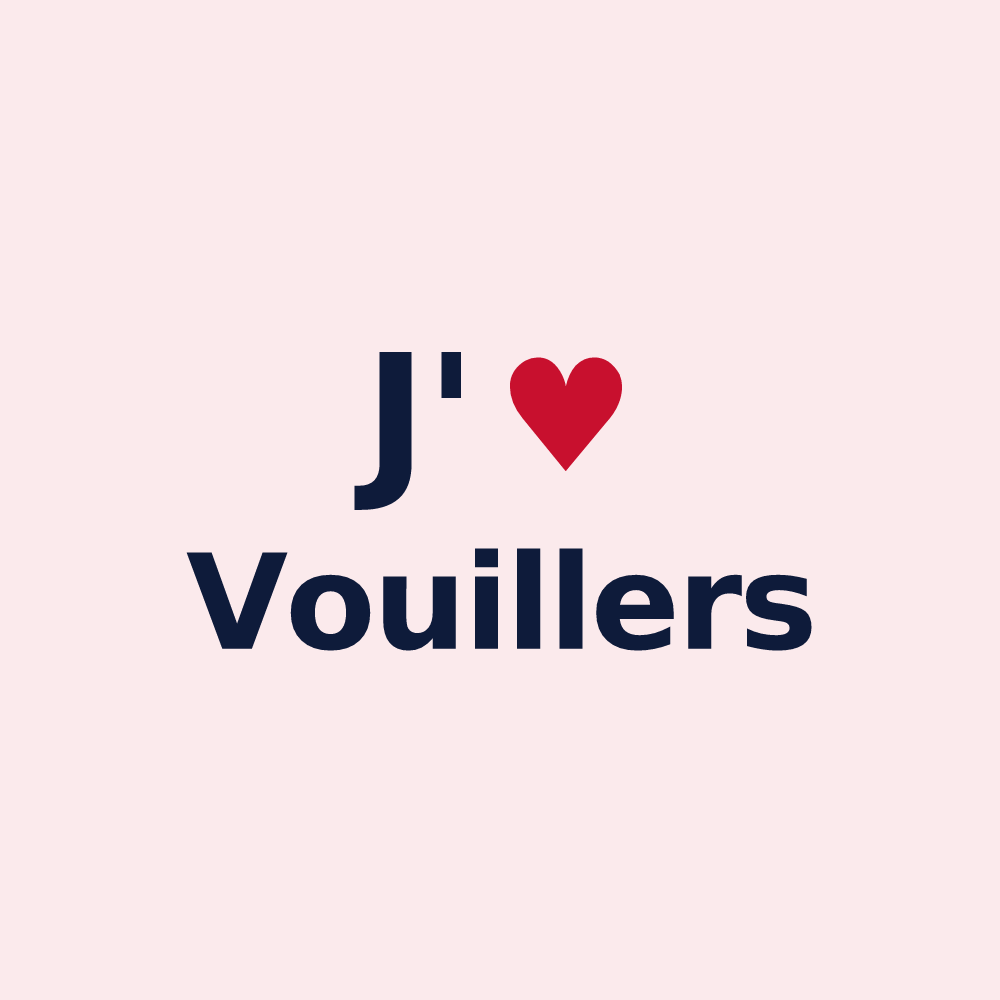 Magnet personnalisé Vouillers — design J'aime Vouillers