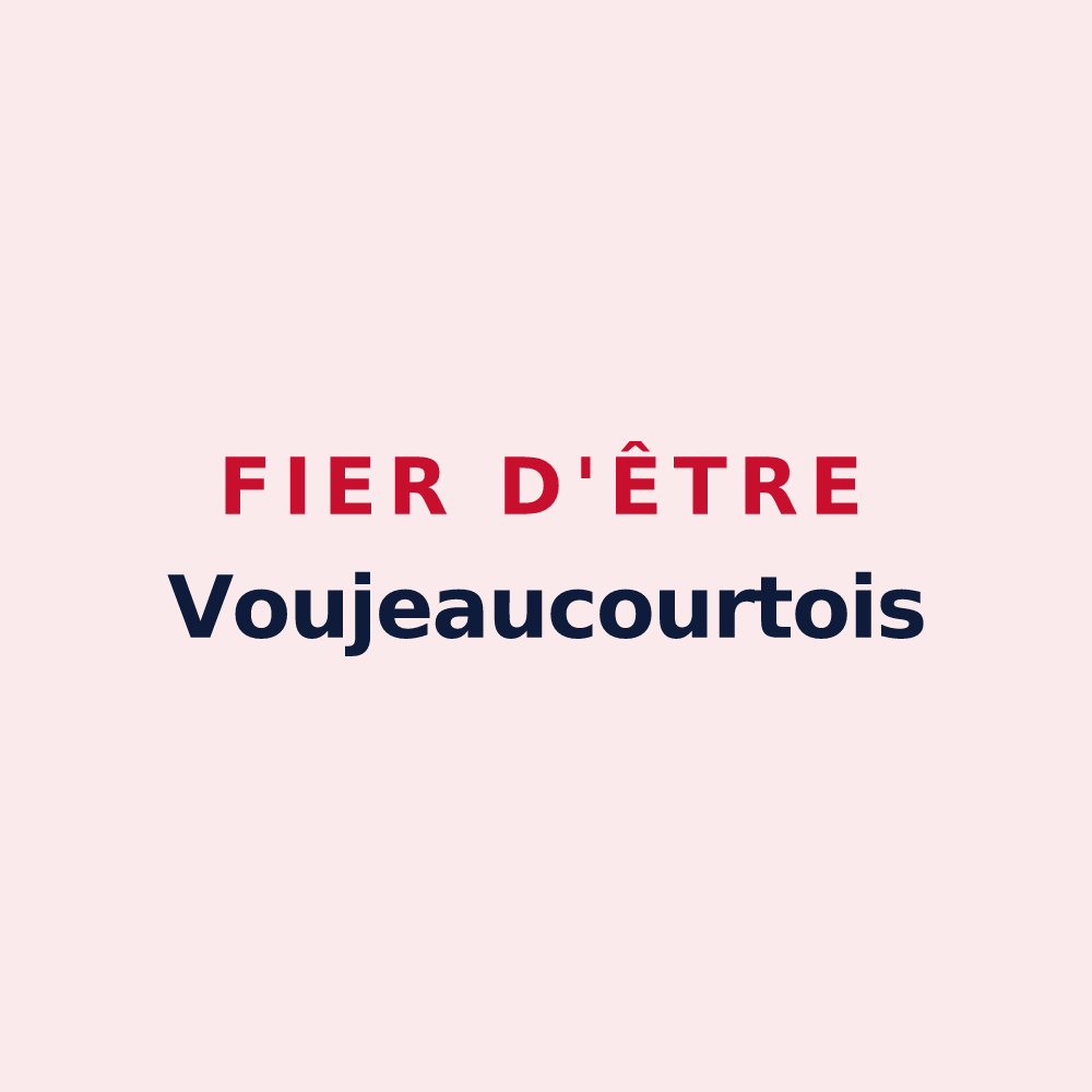 Magnet « Fier d'être Voujeaucourtois » — design pour Voujeaucourt