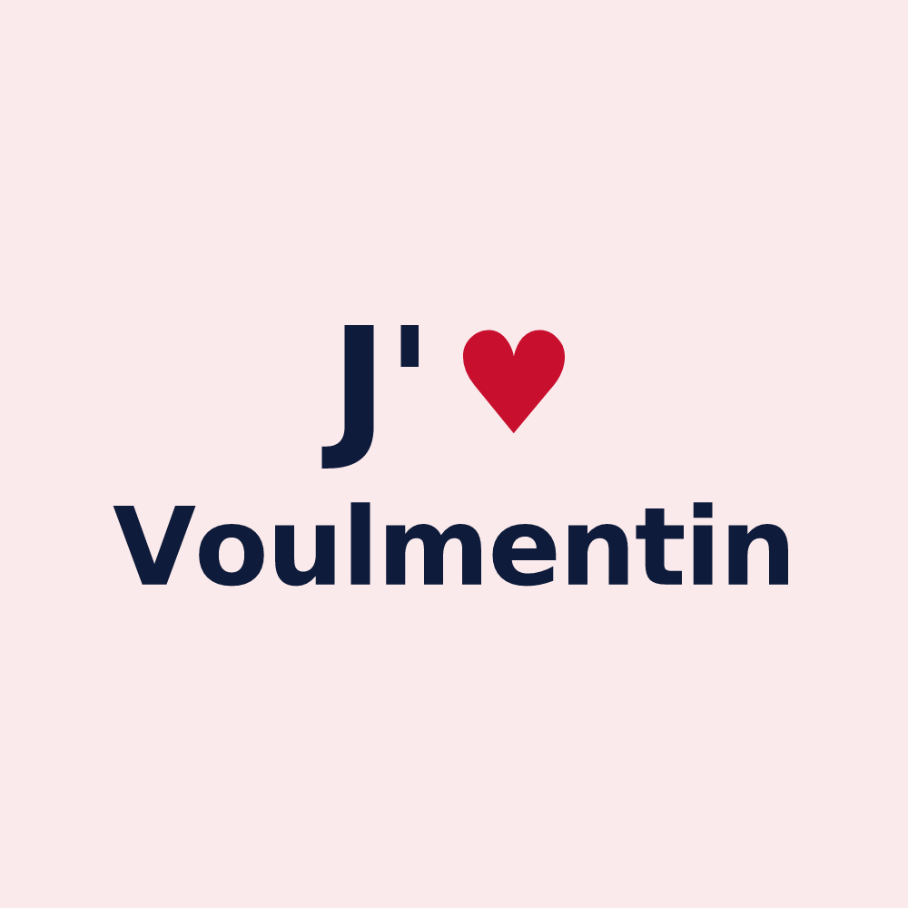 Magnet personnalisé Voulmentin — design J'aime Voulmentin