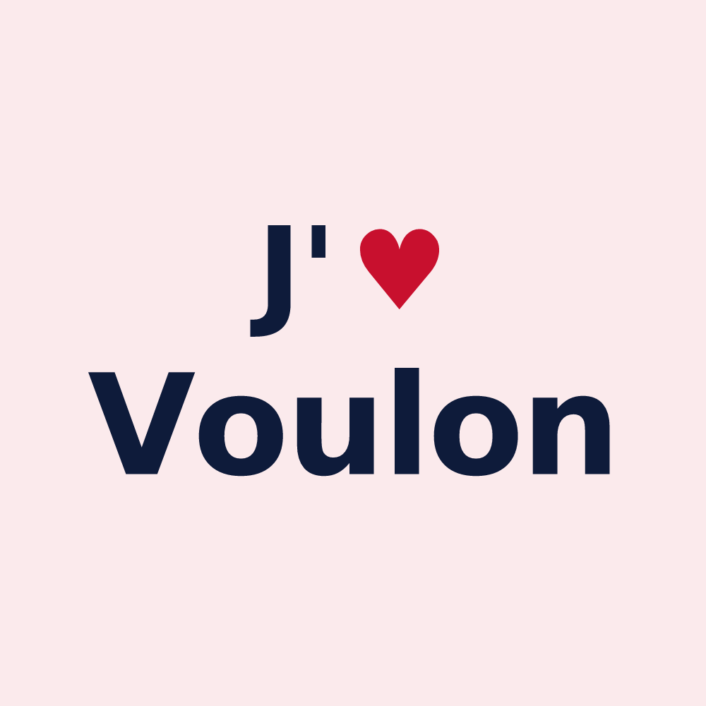 Magnet personnalisé Voulon — design J'aime Voulon