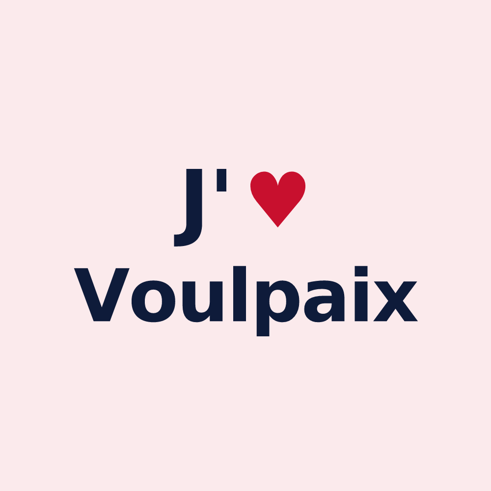 Magnet personnalisé Voulpaix — design J'aime Voulpaix