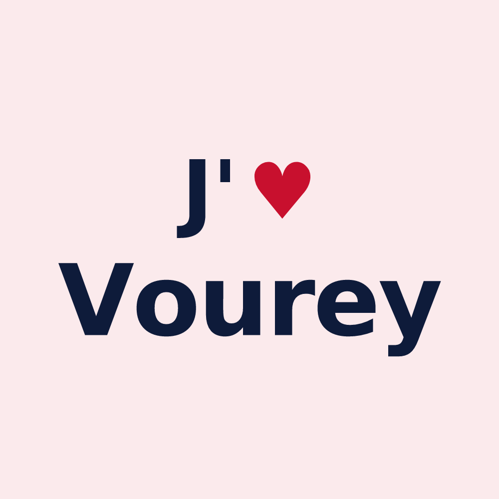 Magnet personnalisé Vourey — design J'aime Vourey