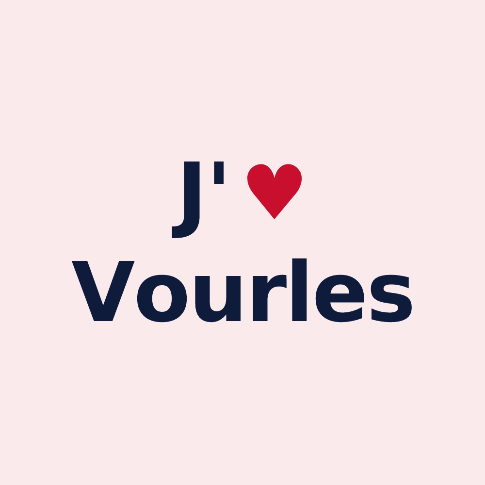 Magnet personnalisé Vourles — design J'aime Vourles