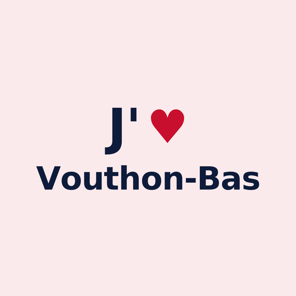 Magnet personnalisé Vouthon-Bas — design J'aime Vouthon-Bas