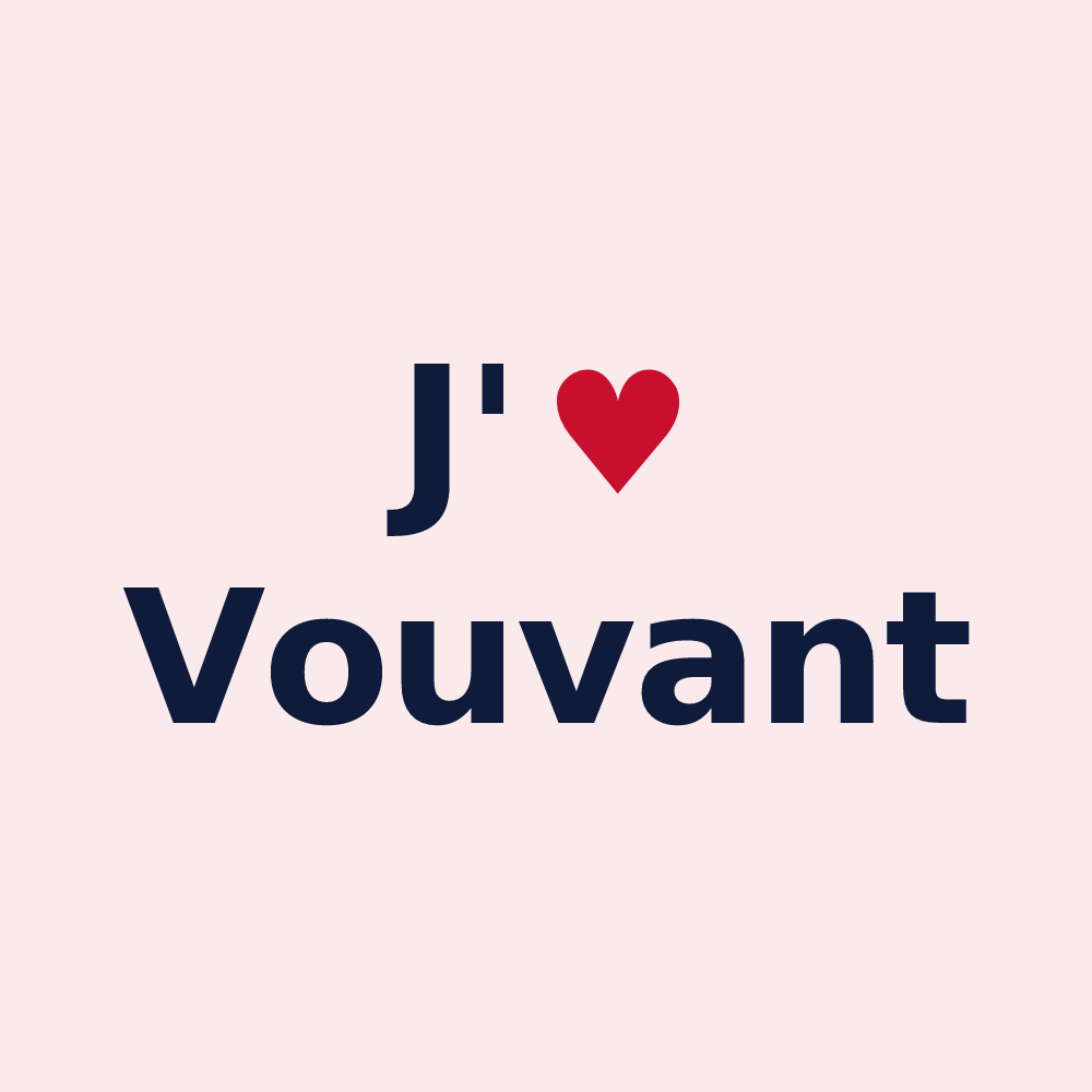 Magnet personnalisé Vouvant — design J'aime Vouvant
