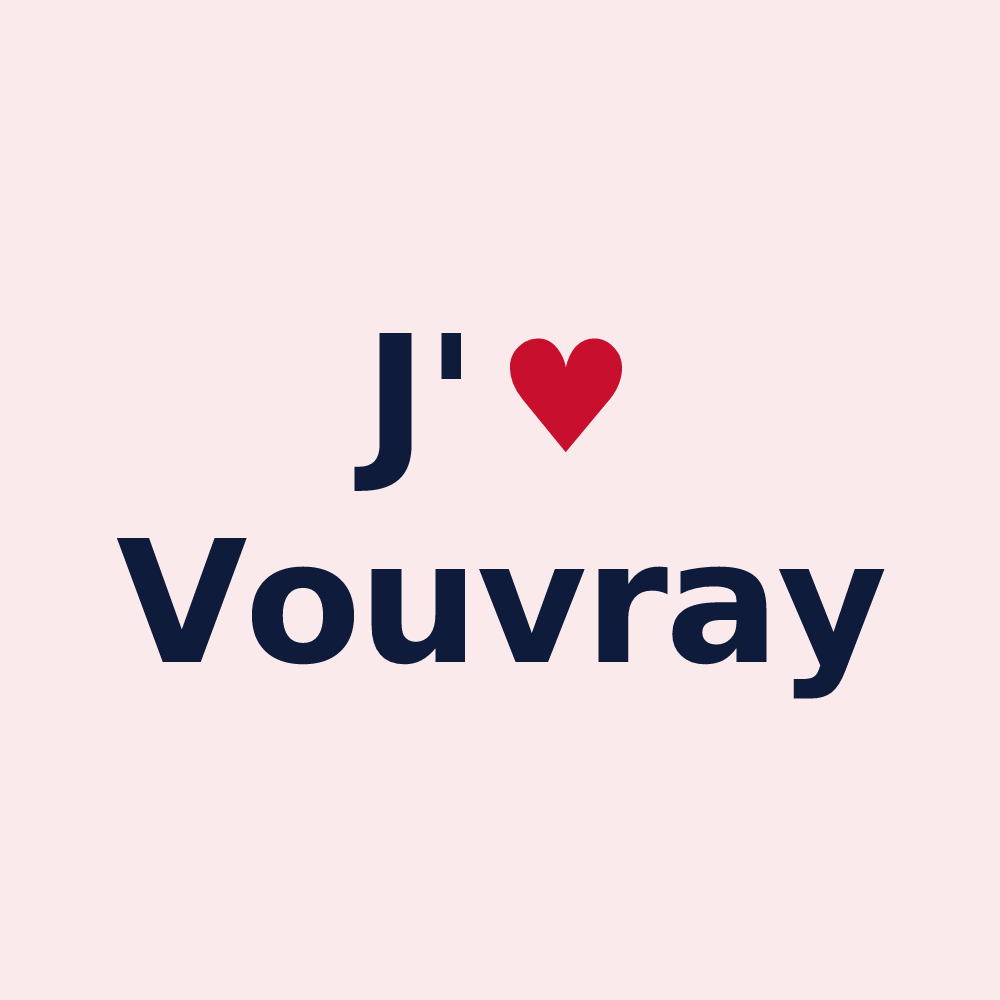 Magnet personnalisé Vouvray — design J'aime Vouvray