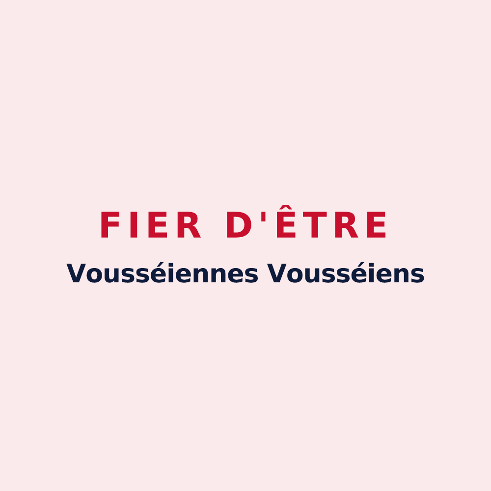 Magnet « Fier d'être Vousséiennes Vousséiens » — design pour Vouxey