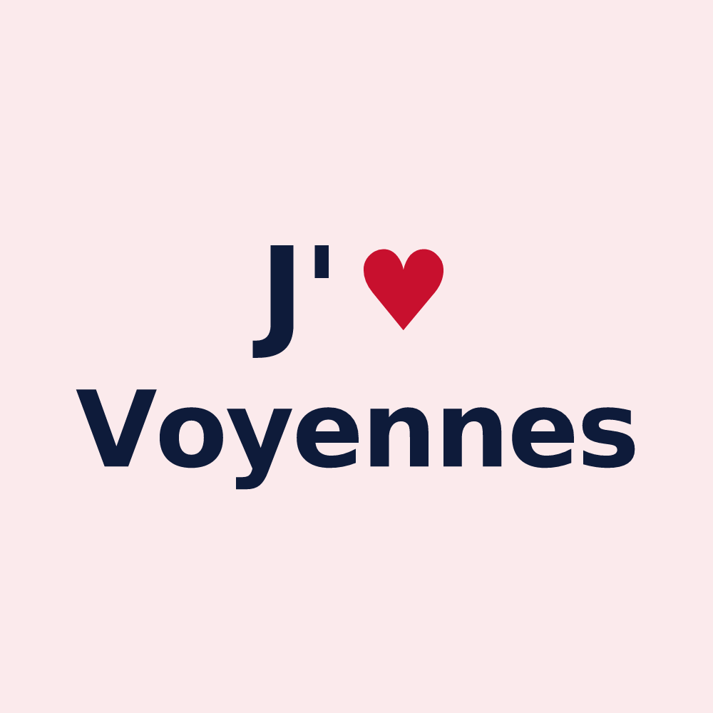 Magnet personnalisé Voyennes — design J'aime Voyennes