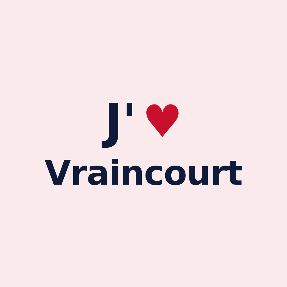 Magnet personnalisé Vraincourt — design J'aime Vraincourt