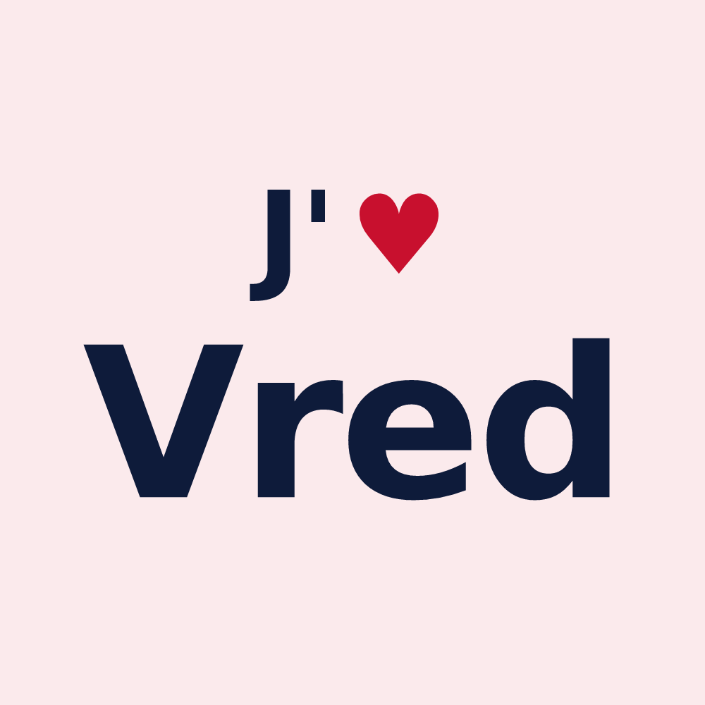 Magnet personnalisé Vred — design J'aime Vred