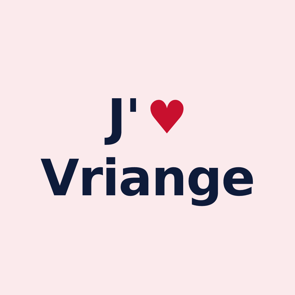 Magnet personnalisé Vriange — design J'aime Vriange