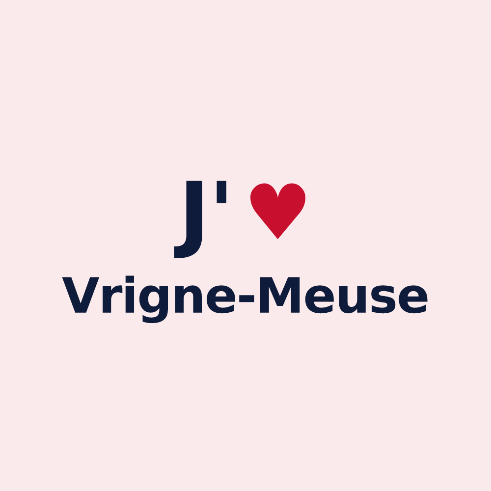 Magnet personnalisé Vrigne-Meuse — design « J'aime Vrigne-Meuse » imprimé sur le magnet