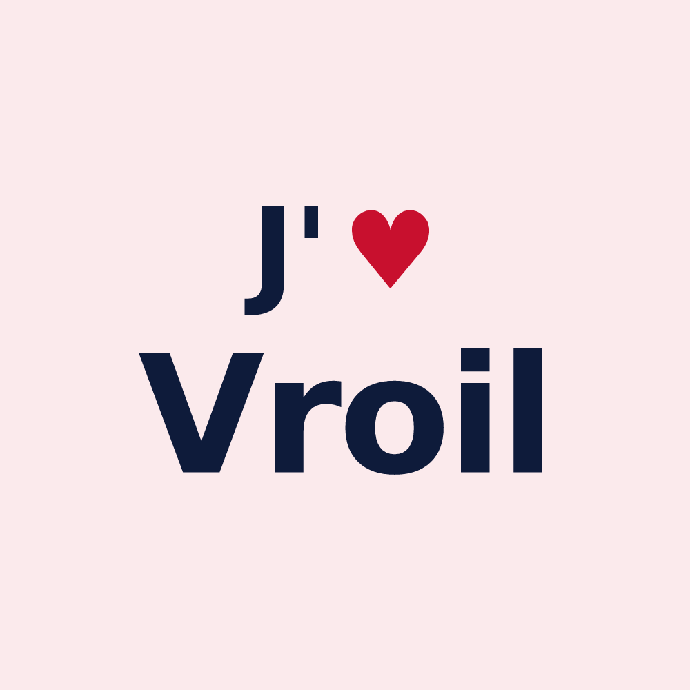 Magnet personnalisé Vroil — design J'aime Vroil