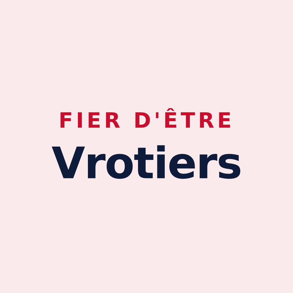 Magnet « Fier d'être Vrotiers » — design pour Vroil