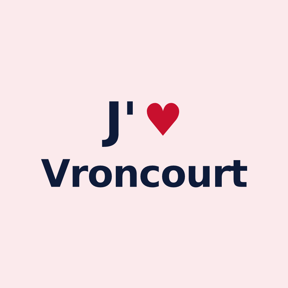 Magnet personnalisé Vroncourt — design J'aime Vroncourt