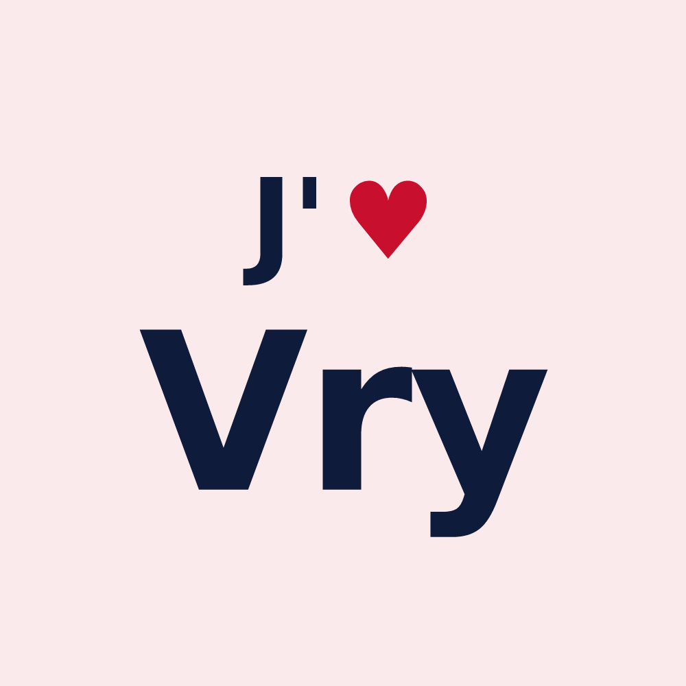 Magnet personnalisé Vry — design J'aime Vry