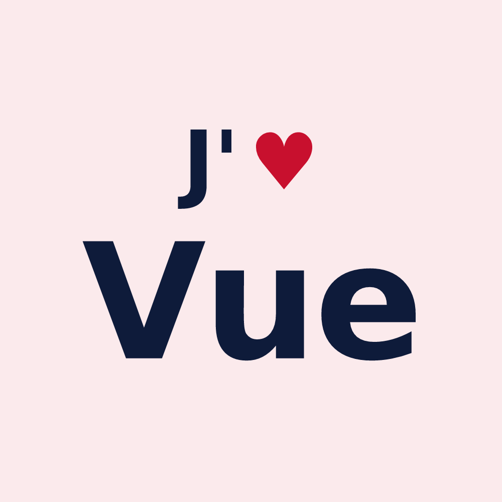 Magnet personnalisé Vue — design J'aime Vue
